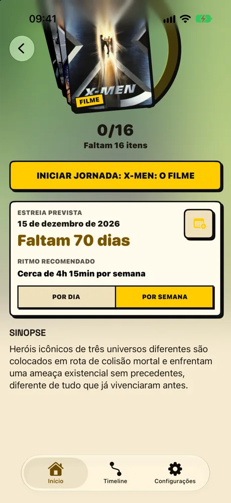 Ficha do destino, modo claro